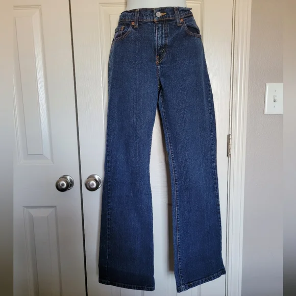 Levi 515 Boot Cut Jeans - Sz 10M, Med/Dark Wash, EUC - Picture 1 of 9